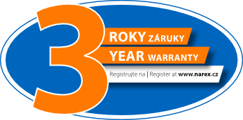 Logo tříleté záruky Narex s.r.o.