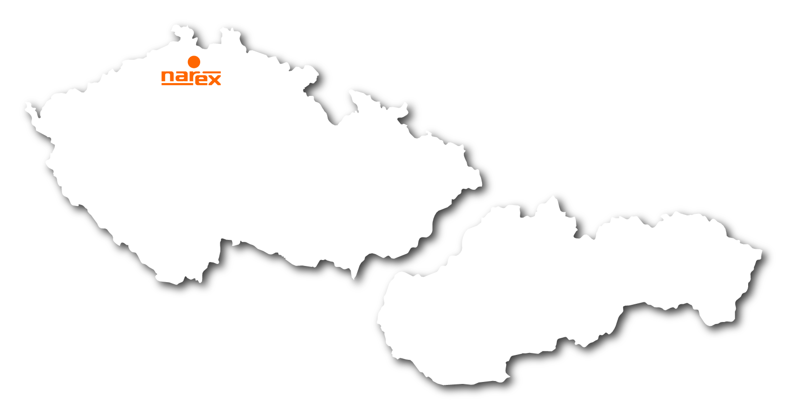 NAREX mapa ČR a SK