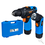 combined set with a 12 v e-power cordless drilland 12 v e-power compact flashlight – 65405519 1