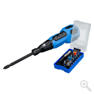 straight screwdriver with a hybrid accumulator drive + 18-piece bit set – 65405664 1