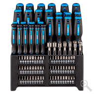 101-piece set of CrV manual screwdrivers, micro-screwdrivers and driver bits – 65405967 1